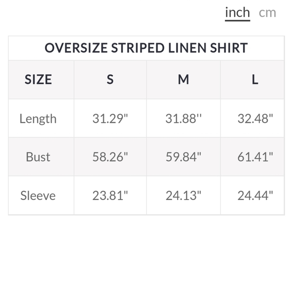 NWT Oversize Striped Linen Shirt (Rosy Brown) - nap - Picture 7 of 10